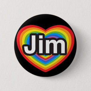I Liebe Jim. Liebe I Sie Jim. Herz Button