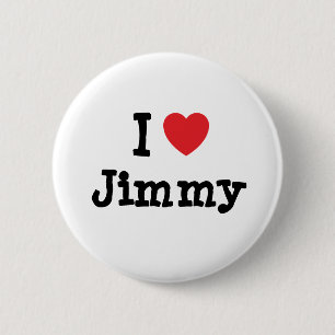 I Liebe Jimmy Herz Brauch personalisiert Button