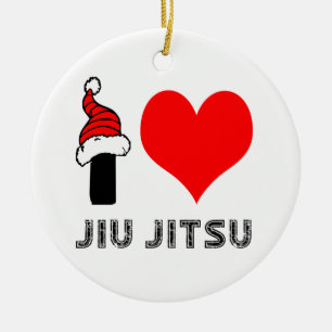 I Liebe Jiu-Jitsu Entwurf Keramikornament