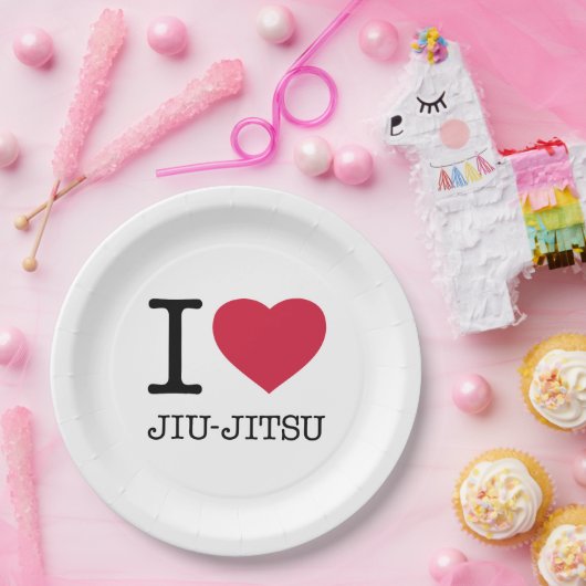 I LIEBE JIU JITSU PAPPTELLER (Party)