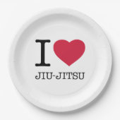 I LIEBE JIU JITSU PAPPTELLER (Vorderseite)