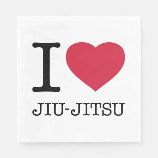 I LIEBE JIU JITSU SERVIETTE (Vorderseite)
