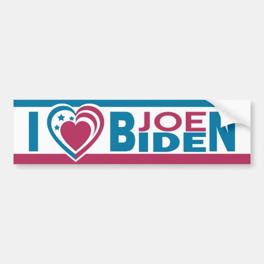 I Liebe Joe Biden Autoaufkleber (Vorne)