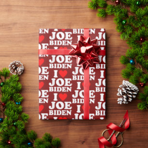 I Liebe Joe Biden   Joe Biden Heart Gift Geschenkpapier