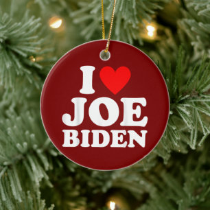 I Liebe Joe Biden Joe Biden Heart Gift Keramik Ornament