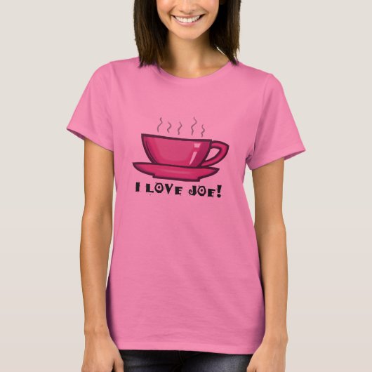 I Liebe-Joe-Kaffeetasse-T - Shirt (Vorderseite)