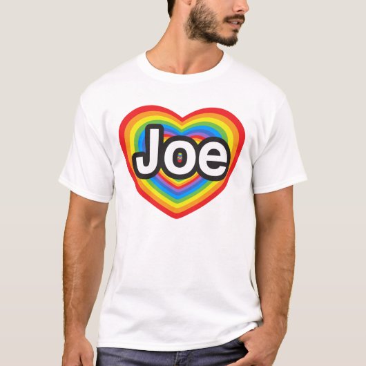I Liebe Joe. Liebe I Sie Joe. Herz T-Shirt (Vorderseite)