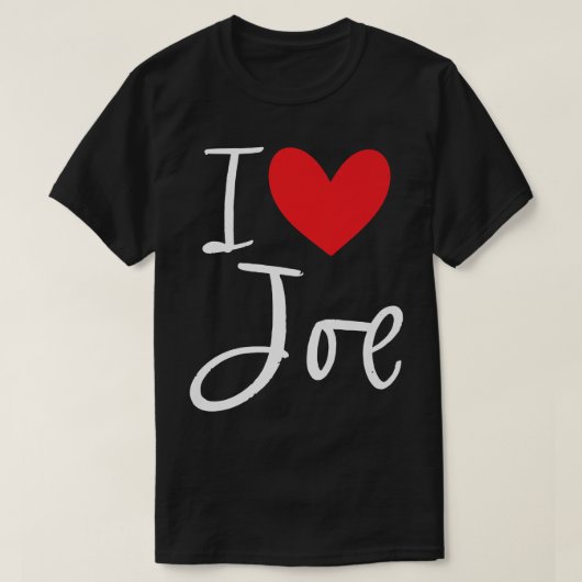 I Liebe Joe Name Personalisiert Boy Man BESTE FREU T-Shirt (Design vorne)