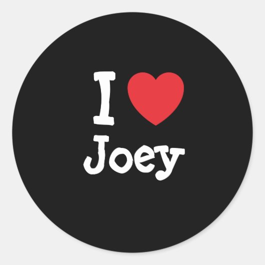 I Liebe Joey T - Shirt Runder Aufkleber (Vorderseite)