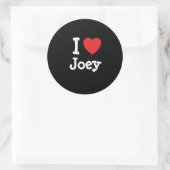 I Liebe Joey T - Shirt Runder Aufkleber (Tasche)