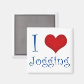 I Liebe Joggen Magnet (Vorderseite/Rückseite)