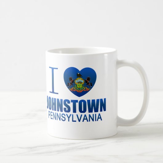 I Liebe Johnstown, PA Kaffeetasse (Rechts)