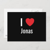 I Liebe Jonas Postkarte (Vorne/Hinten)