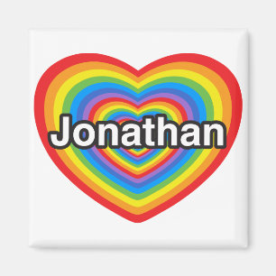 I Liebe Jonathan. Liebe I Sie Jonathan. Herz Magnet