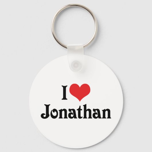 I Liebe Jonathan Schlüsselanhänger (Vorderseite)
