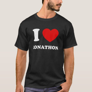 I Liebe Jonathon I Heart Jonathon Funny Vorname T-Shirt