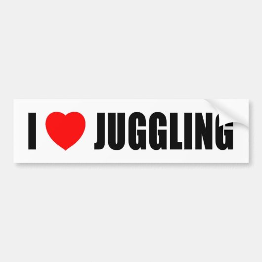 I Liebe-Jonglieren Autoaufkleber (Vorne)