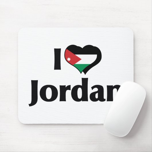 I Liebe Jordan Flag Mousepad (Mit Mouse)