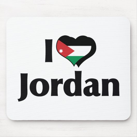I Liebe Jordan Flag Mousepad (Vorne)