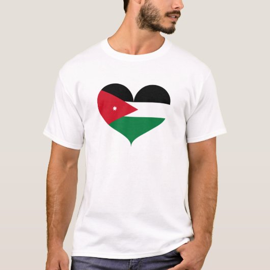 I Liebe Jordan Flag T-Shirt (Vorderseite)