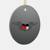 I Liebe Jordanien - Flügel Keramik Ornament (Rechts)
