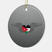 I Liebe Jordanien - Flügel Keramik Ornament (Links)