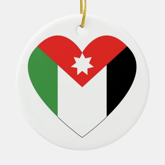 I Liebe Jordanien Keramik Ornament (Vorne)
