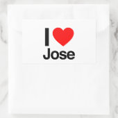 i Liebe jose Rechteckiger Aufkleber (Tasche)