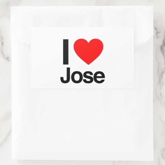 i Liebe jose Rechteckiger Aufkleber (Tasche)