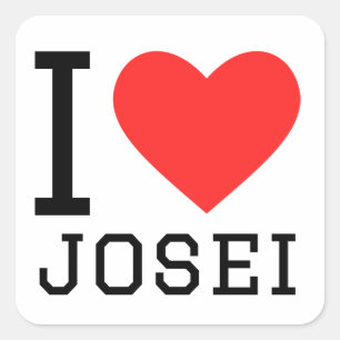 I Liebe Josei Quadratischer Aufkleber