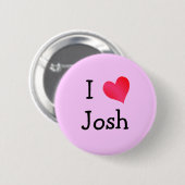 I Liebe Josh Button (Vorne & Hinten)