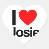 i Liebe josie Herz-Aufkleber (Vorderseite)