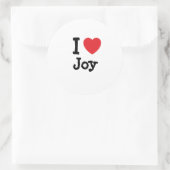 I Liebe Joy heart T - Shirt Runder Aufkleber (Tasche)