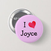 I Liebe Joyce Button (Vorne & Hinten)