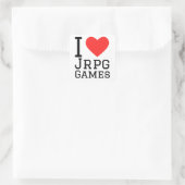 I Liebe jrpg games Quadratischer Aufkleber (Tasche)