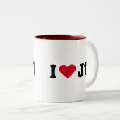 I LIEBE JT ZWEIFARBIGE TASSE (VorderseiteRechts)