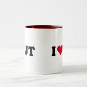 I LIEBE JT ZWEIFARBIGE TASSE (Mittel)
