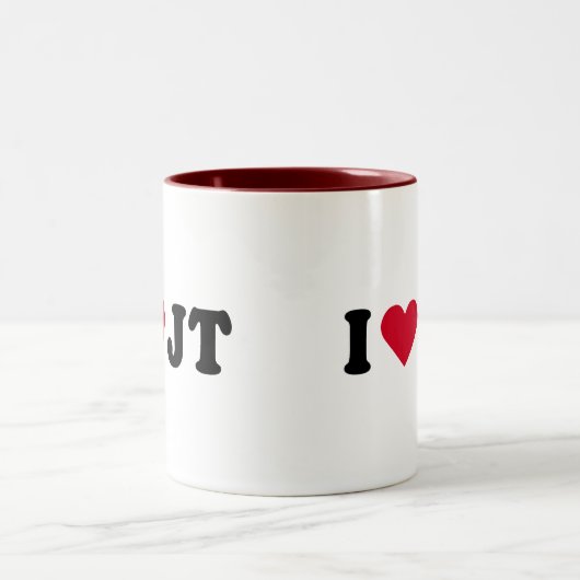 I LIEBE JT ZWEIFARBIGE TASSE (Mittel)