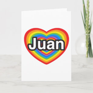 I Liebe Juan. Liebe I Sie Juan. Herz Karte