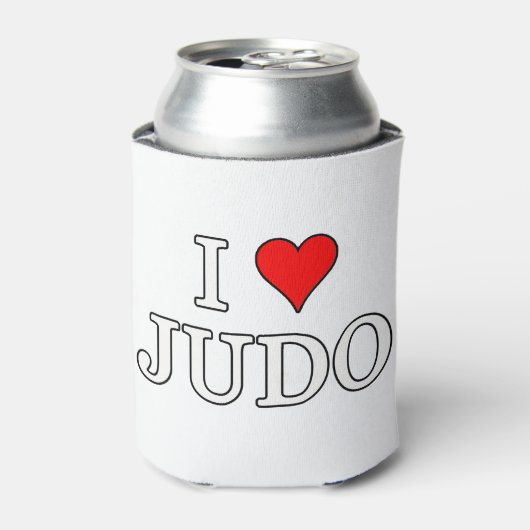 I Liebe Judo Dosenkühler (Kanne Vorderseite)