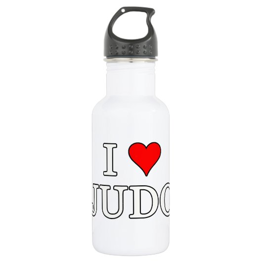 I Liebe Judo Edelstahlflasche (Vorderseite)