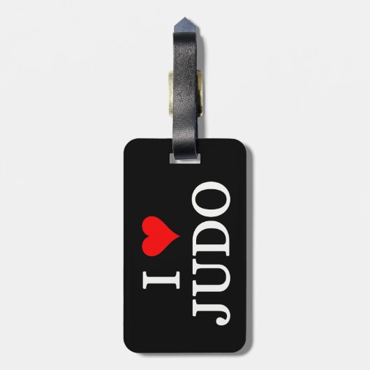 I Liebe Judo Gepäckanhänger (Rückseite vertikal)