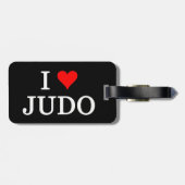 I Liebe Judo Gepäckanhänger (Rückseite horizontal)
