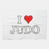 I Liebe Judo Geschirrtuch (Horizontal)