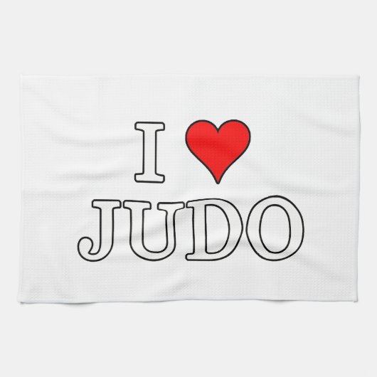 I Liebe Judo Geschirrtuch (Horizontal)