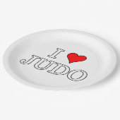 I Liebe Judo Pappteller (Schrägansicht)
