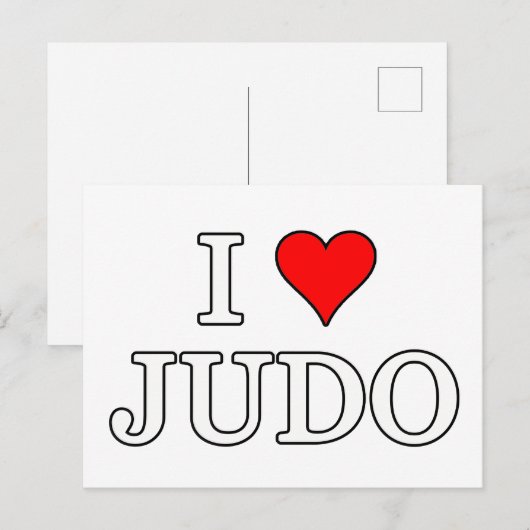 I Liebe Judo Postkarte (Vorne/Hinten)