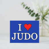 I Liebe Judo Postkarte (Stehend Vorderseite)