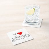 I Liebe Judo Rechteckiger Pappuntersetzer (Vor Ort)