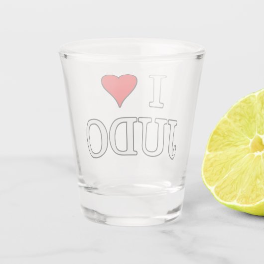 I Liebe Judo Schnapsglas (Rückseite)